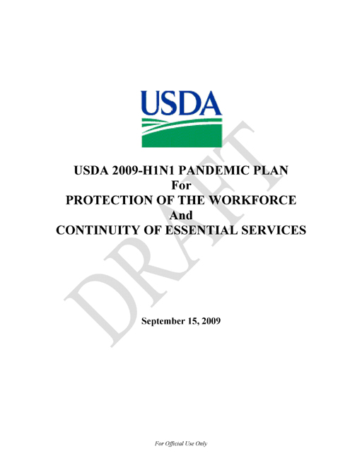 Draft-USDA-H1N1-Pandemic-Plan