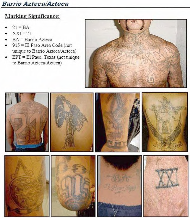 U//LES) Mexican Gang Tattoos Identification Guide | Public Intelligence
