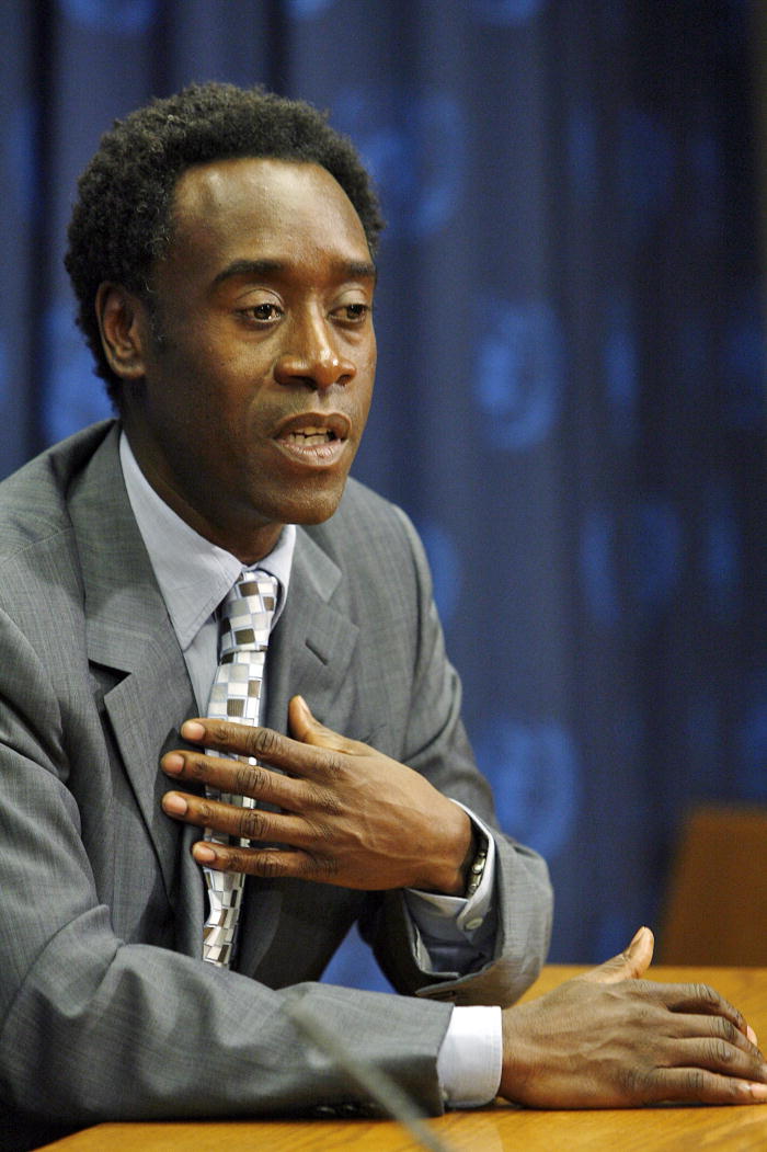 Actor Cheadle Addresses Press Conference