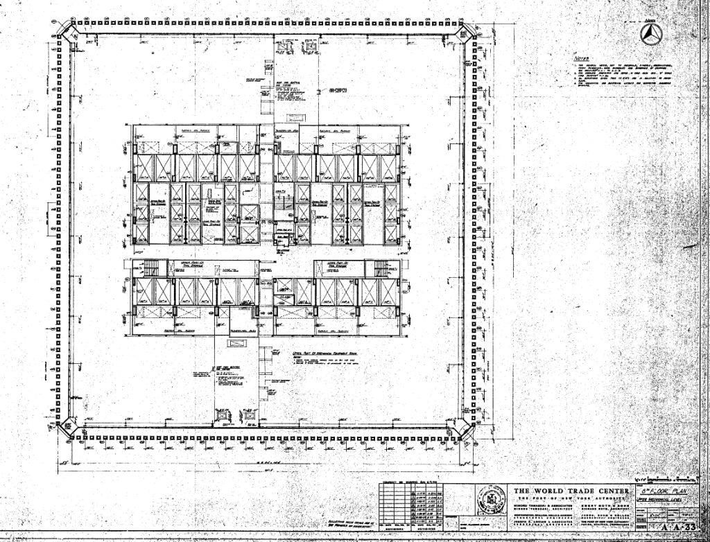 World Trade Center North Tower Blueprints Public