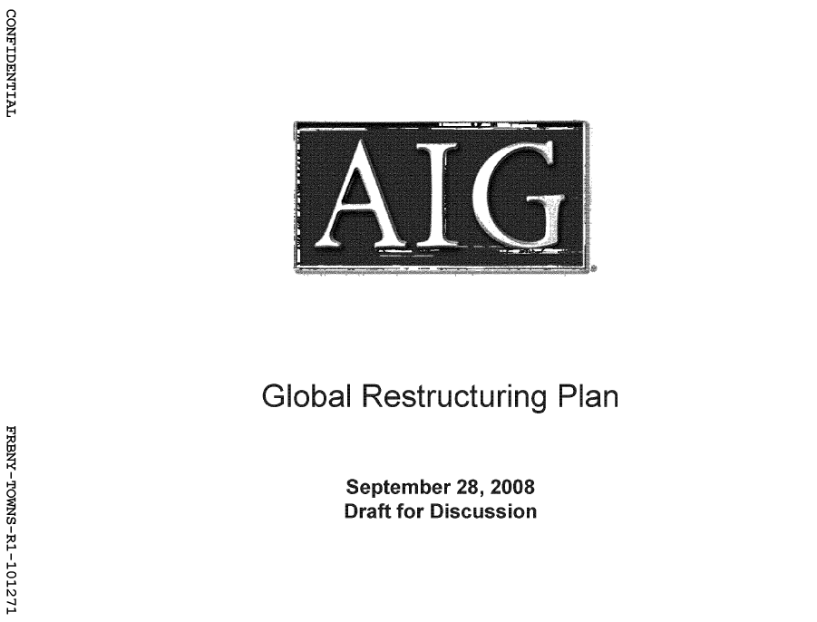 AIG 2008 Global Restructuring Plan Overview | Public Intelligence