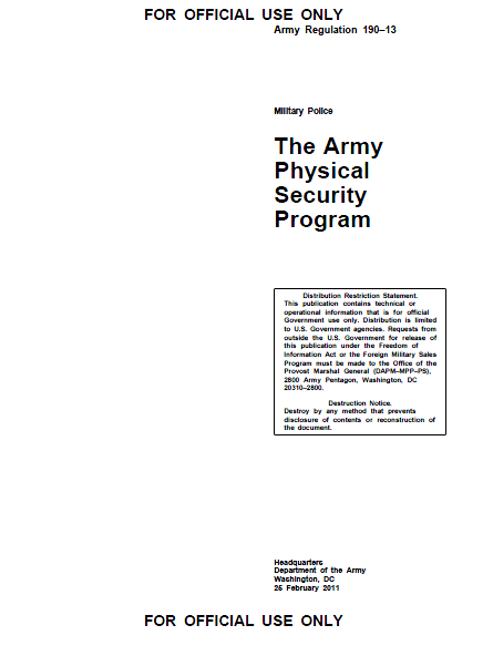 Department Of The Army Cryptographic Access Program
