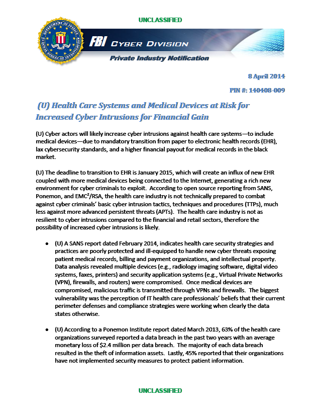 FBI-HealthCareCyberIntrusions