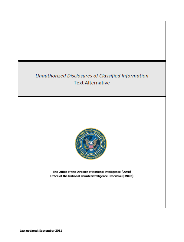 NCIX-UnauthorizedDisclosures