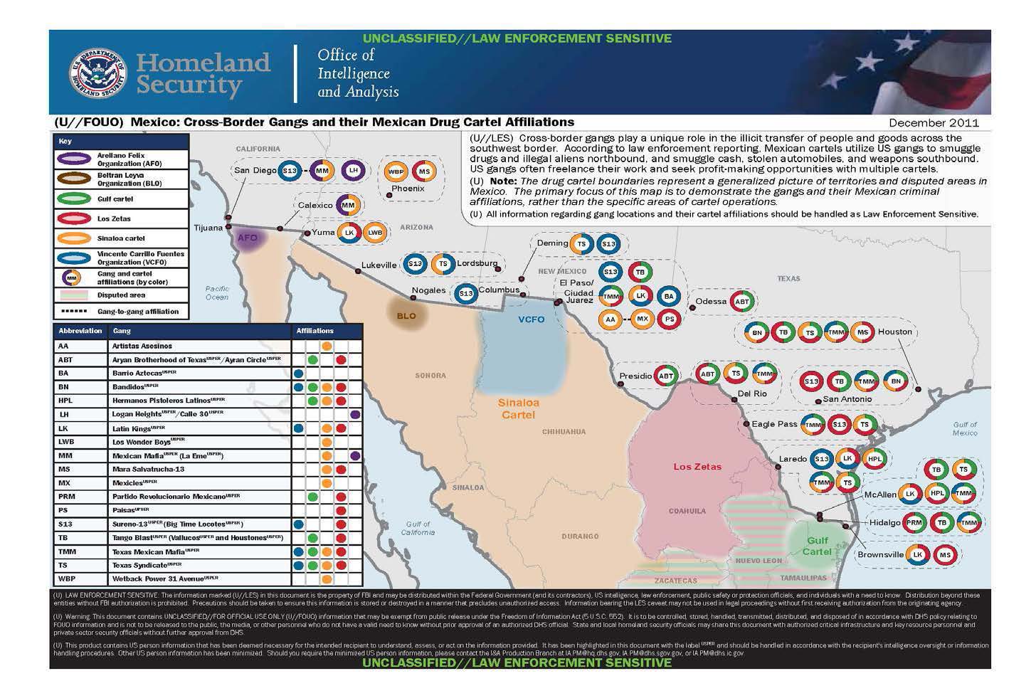 Mexican Drug Cartels Their U S Affiliates Exposed BERNDPULCH ORG   DHS MexicoCrossBorderGangs 